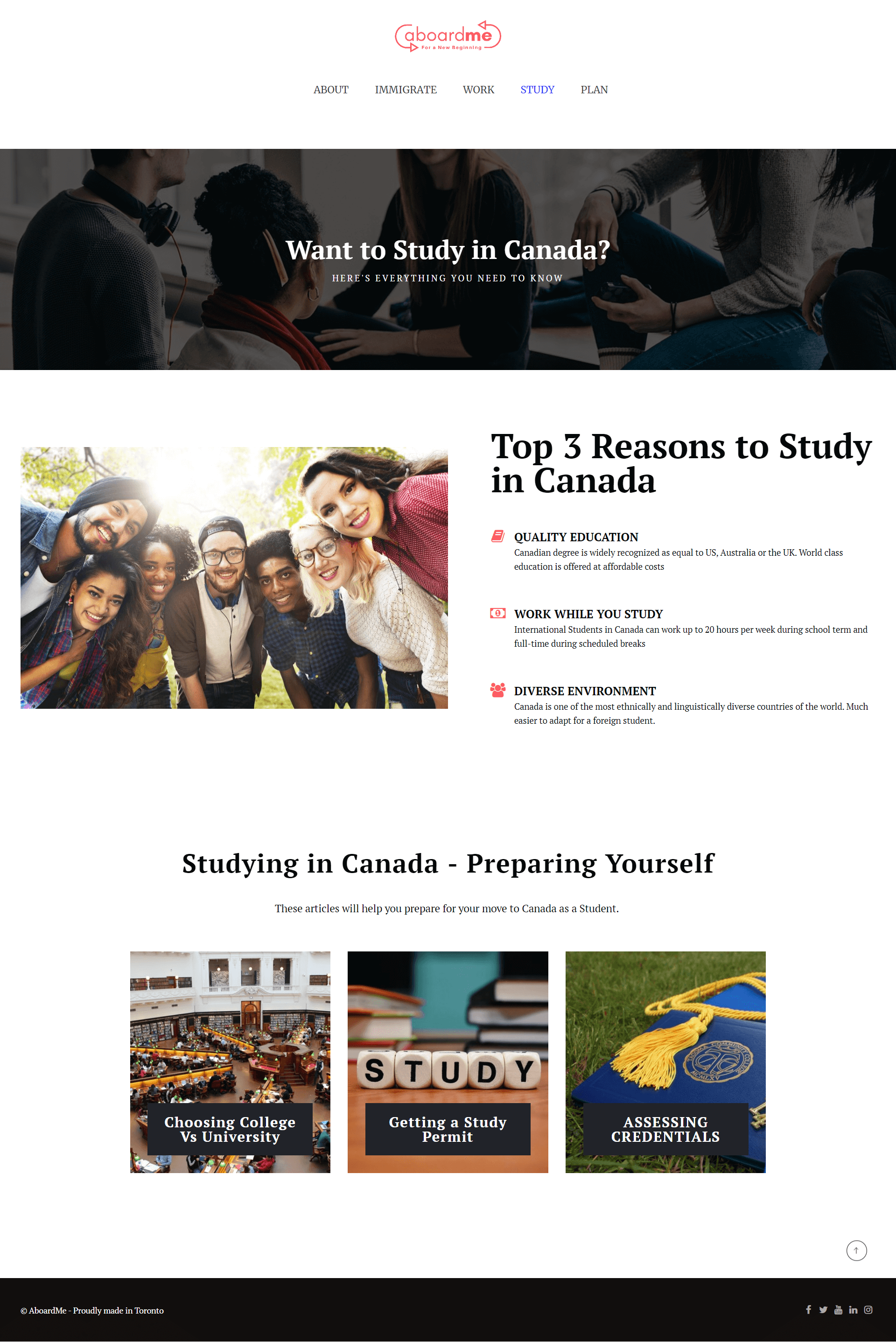 AboardMe Website Design